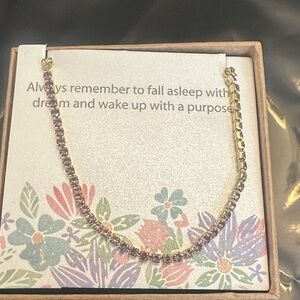 🎁 Purple and Gold pull chain Bracelet